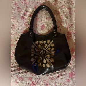 Nine West Brown and Gold Handbag